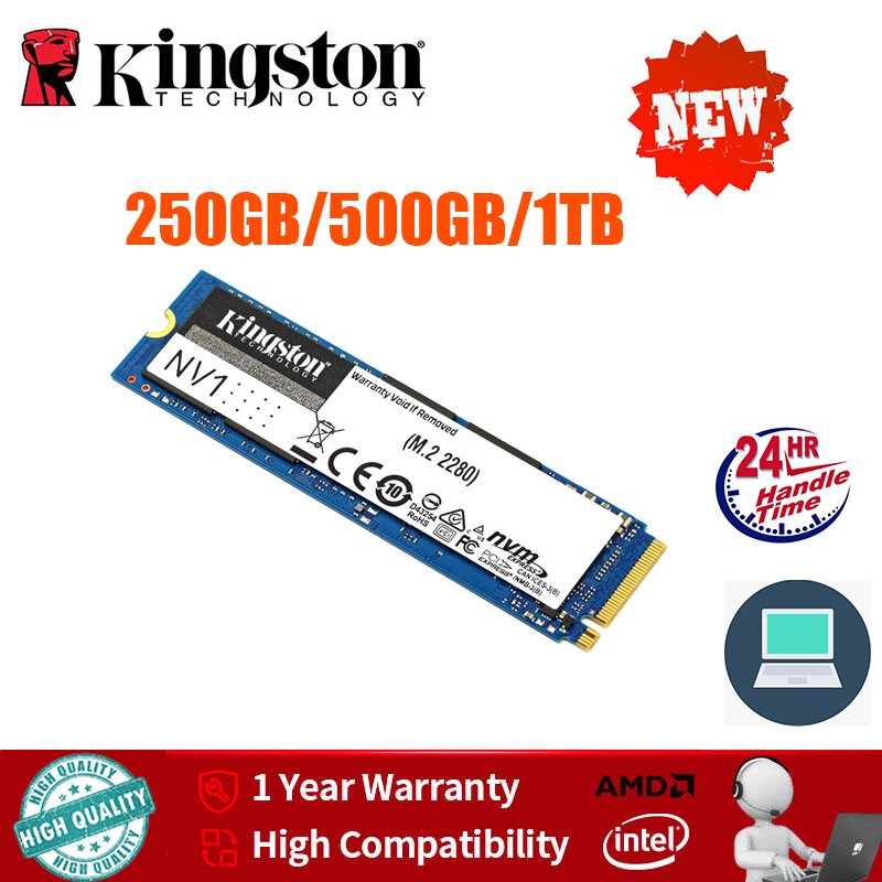 (Envio Rápido) Kingston NV1 250 Gb/500/1 Tb NVMe PCIe SSD Deco Interno Sólido M.2 State Drive 2280 Para Notebook