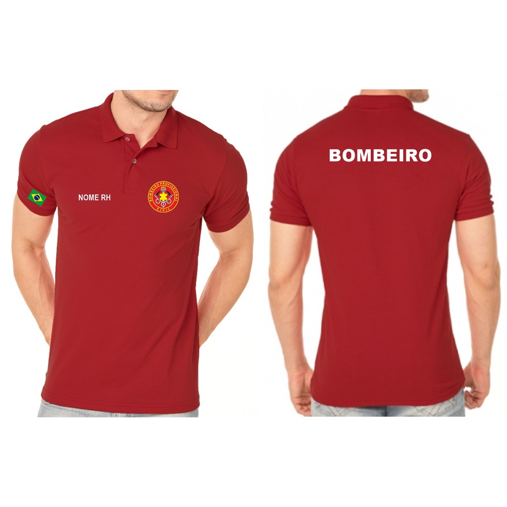 CAMISA POLO MASCULINO BOMBEIRO BORDADO