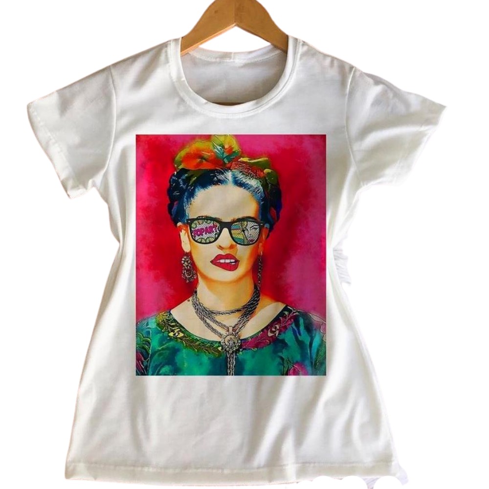 Camiseta Feminina baby look frida