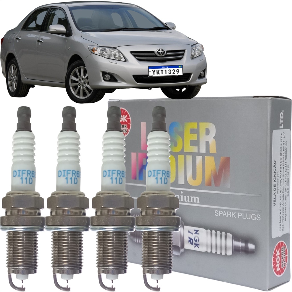 Jogo Velas Corolla 1.8 Flex 2008 2009 2010 Ngk Iridium - Desconto no Preço