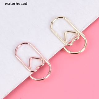 (waterheaed) 50 Pçs/Saco mini Coração Dourado Rosa Cor De Ouro Clipe Marcador De Livro De Metal Clips De Papel Na Venda em Oferta na Shopee