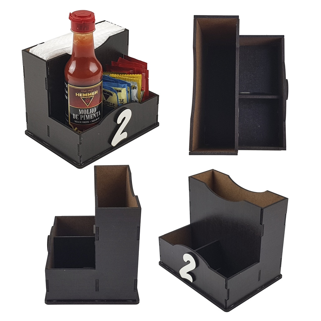 Porta Guardanapo em Mdf 3mm Modelo L 5 Unidades Saches em Oferta na Shopee