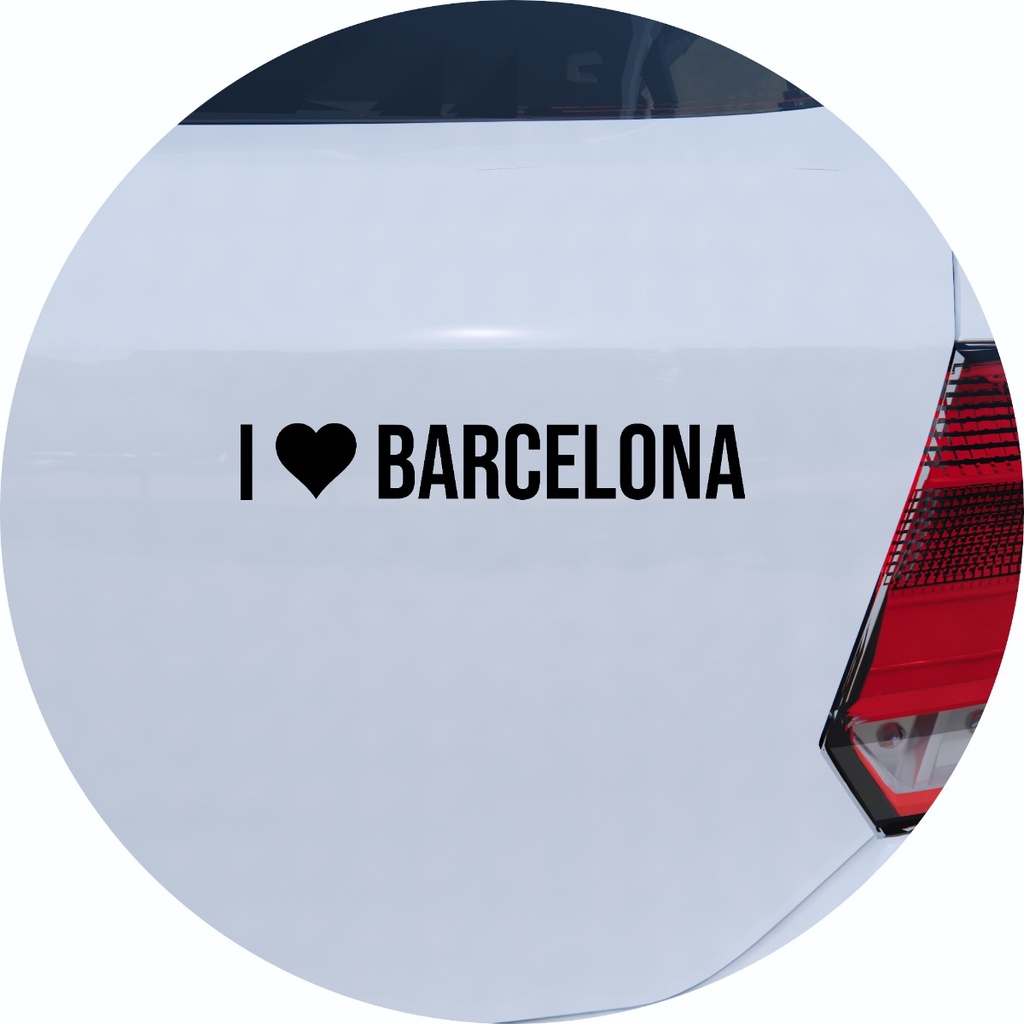 Adesivo de Carro Eu Amo Barcelona - I Love Barcelona