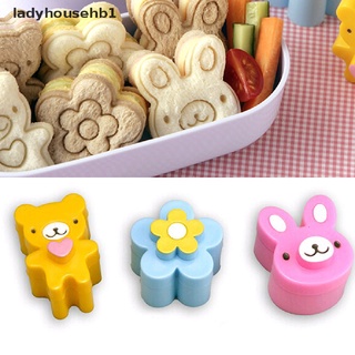 3 PCS Sanduíche Rodulho Ligada Cortador De Pão Molde Bento Criador Coelho Panda Flor HOT Vender