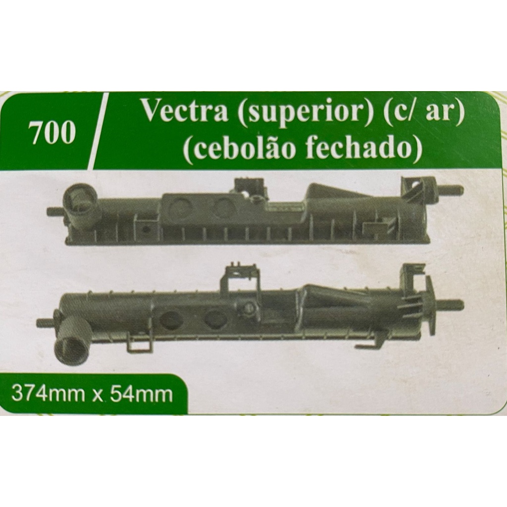 Caixa Radiador Vectra Superior 97 a 2005 Com Ar Valeo (brazado)