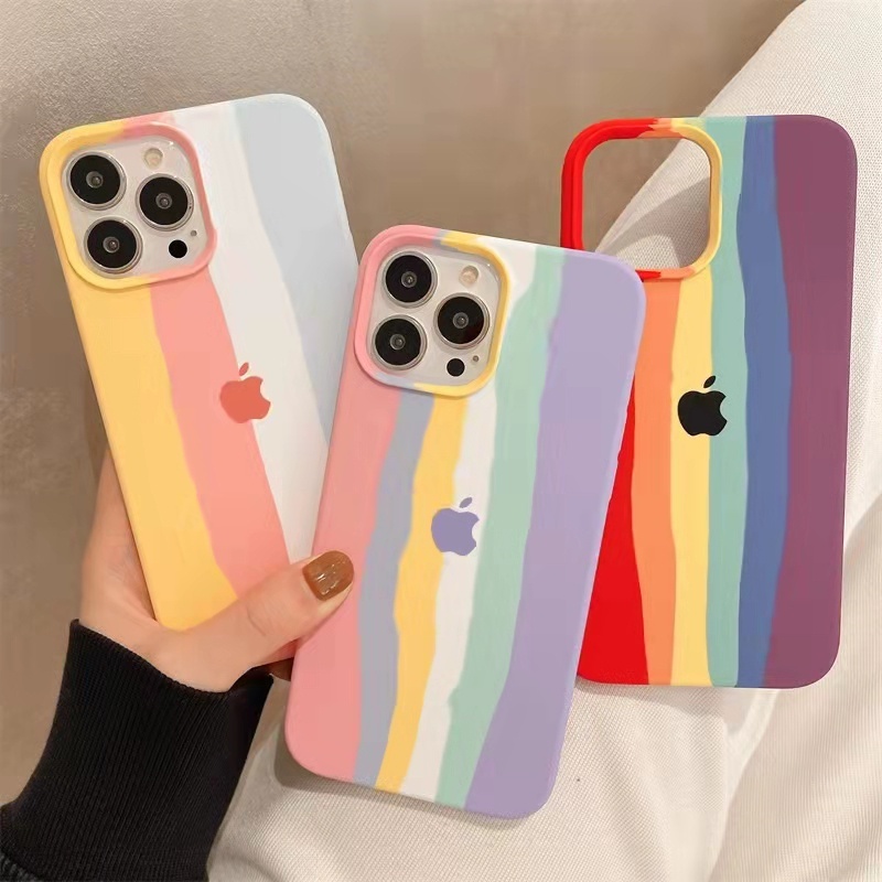 CASE ARCO IRIS Capa Capinha silicone Iphone 7g 8g X XS XS MAX 11 11 PRO 12 PRO 12 PRO MAX Ótima qualidade