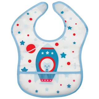 Babador Bebê com Bolso Coletor de Migalhas +3 Meses Foguete Buba