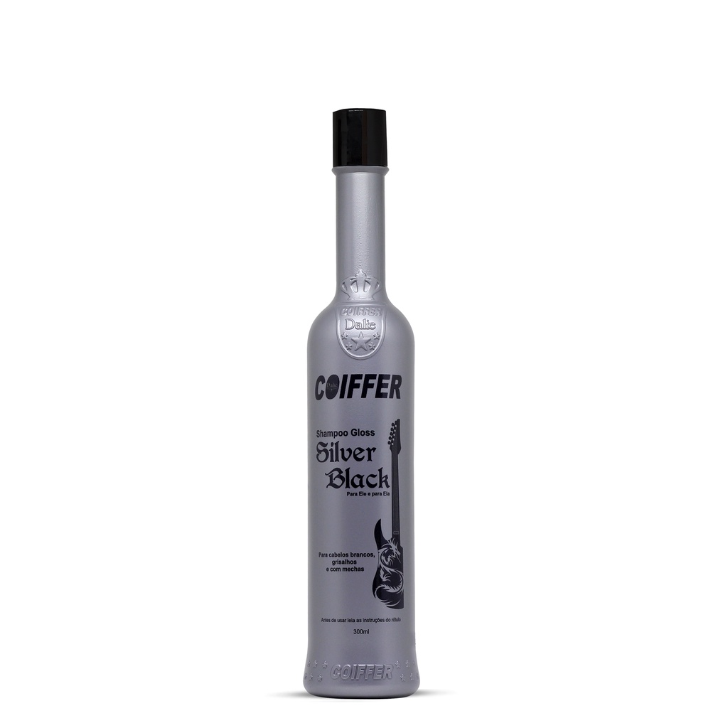 Matizador Gloss Silver Black Para Cabelos Grisalhos e Brancos Coiffer 300ml