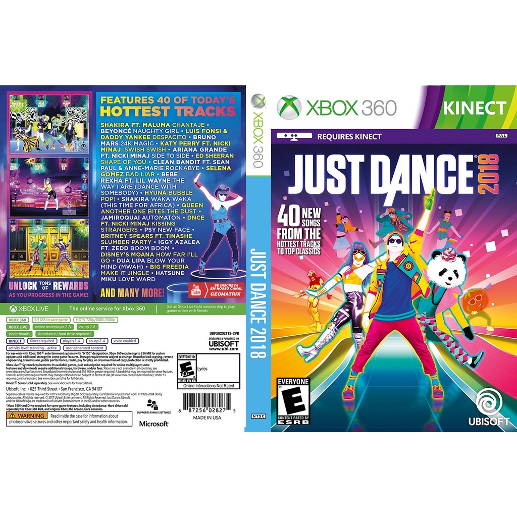 Just Dance 2018 P/ XBOX360 (LTU/LT/JTAG/RGH)