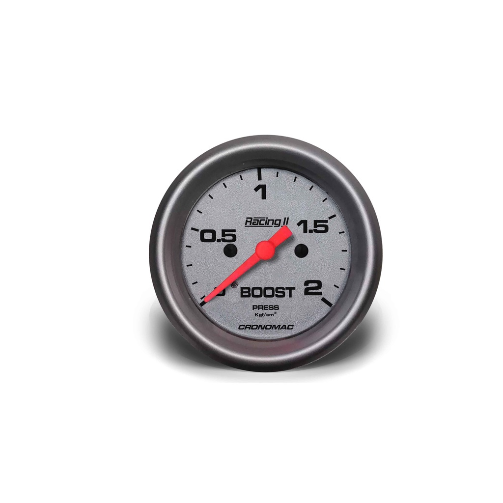 MANÔMETRO TURBO 60MM MECÂNICO 2KG RACING II  CRONOMAC