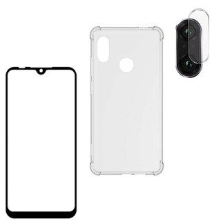 Kit Celular Xiaomi Redmi Note 7 Blindado Capa Anti impacto + Película 3D Full Cover + Película Para Câmera