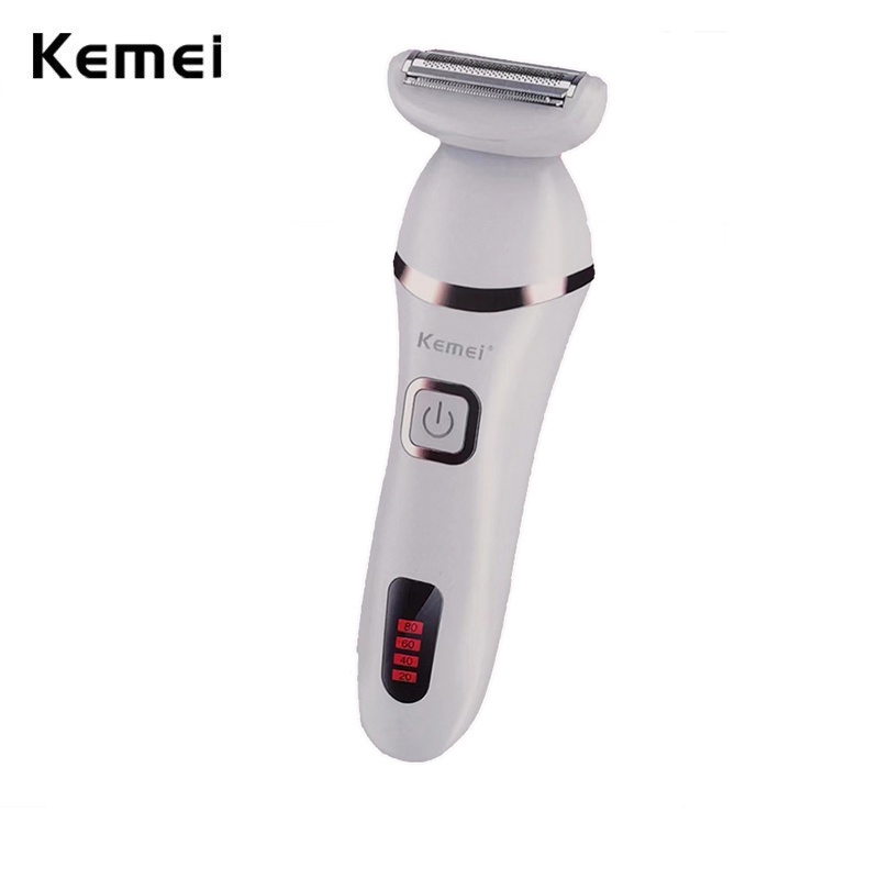 Kemei Removedor De Cabelo Facial Recarregável Para As Pernas Biquíni Pubic Axilas em Oferta na Shopee