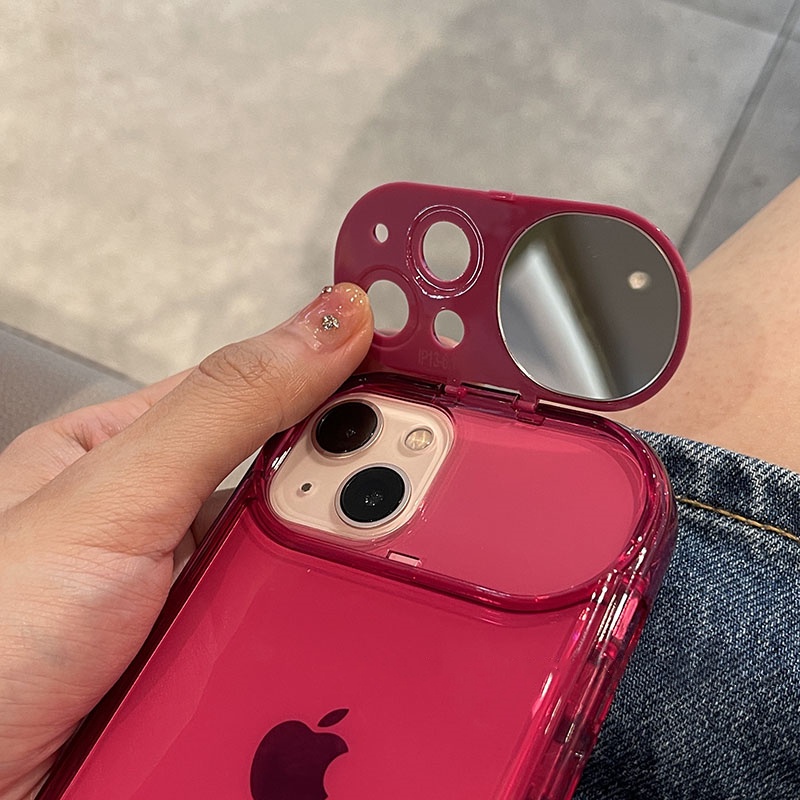 Espelho Escondido Capa De Lente Para iPhone 13 11 12 Pro XS Max XR INS Protetora De Câmera Glitter Roxo Presente Único