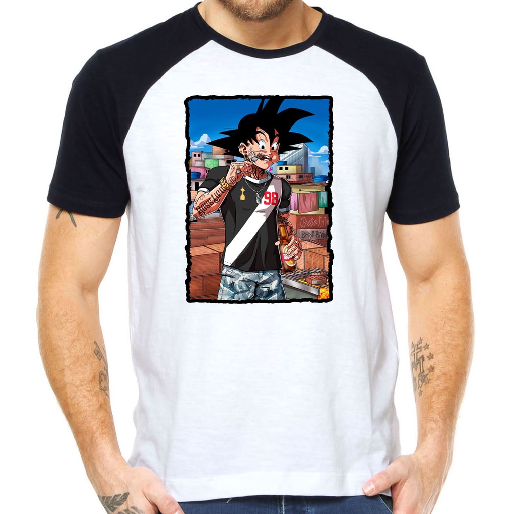 Camiseta vegeta vasco da gama dragon ball z trem bala escorrega o pre o