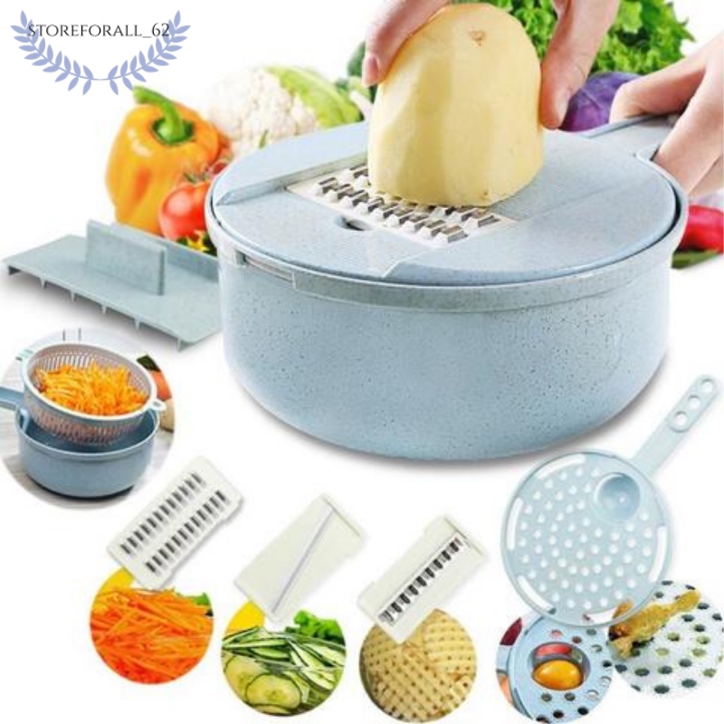18 IN 1 Multi-function EASY FOOD CHOPPER Mandoline Vegetable Cutter Food Slicer