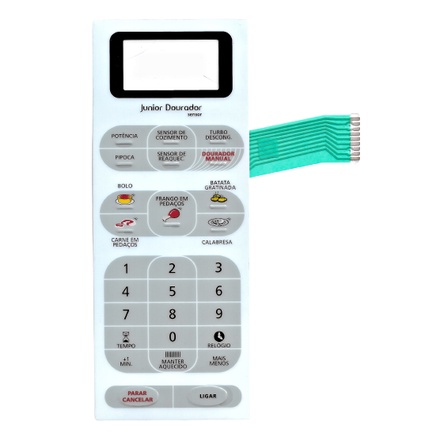 Membrana Teclado Para Microondas Panasonic Nng 55 Junior Dourador Sensor