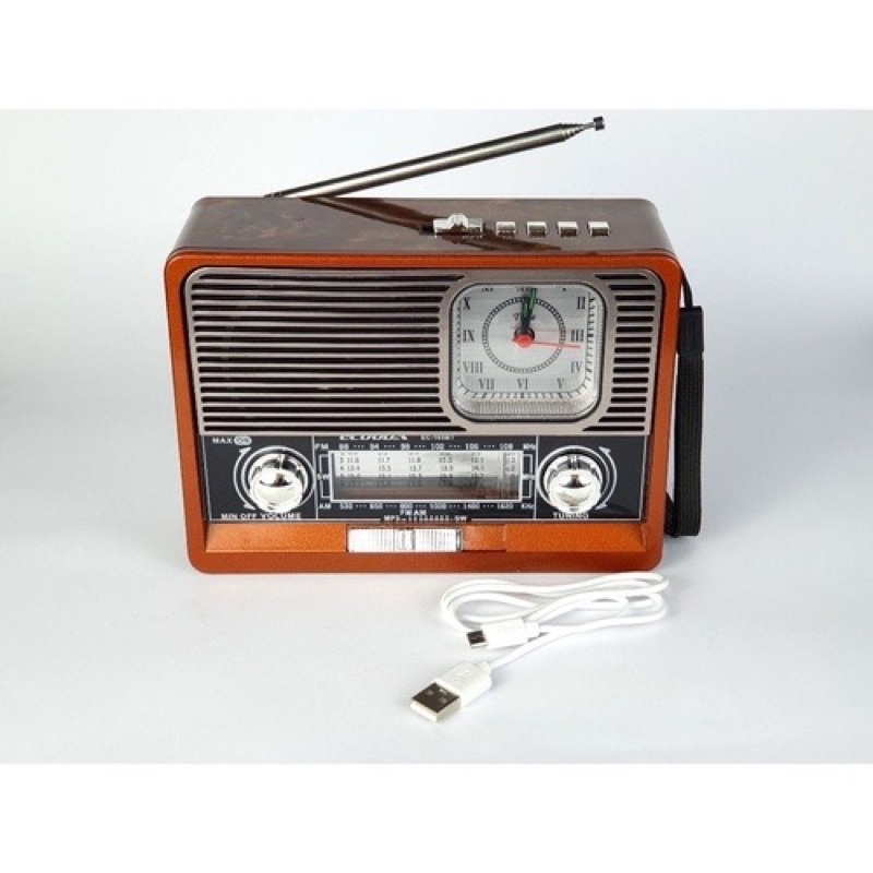 Radio Retro Antigo Vintage Am Fm Bluetooth Ecooda EC105BT Shopee Brasil