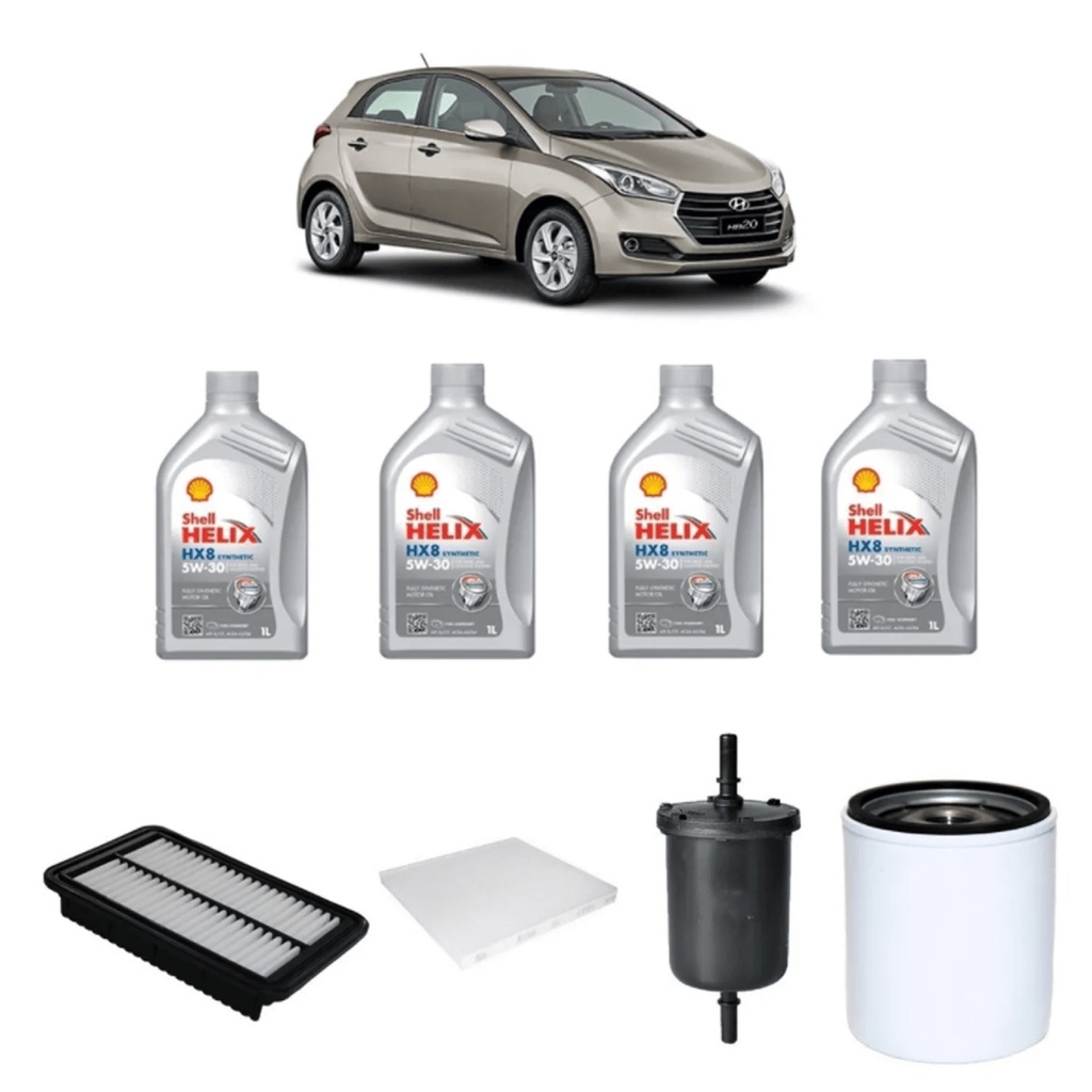 Troca De Oleo Hyundai Hb20 1.0 Oleo Shell 5w30 Sintético