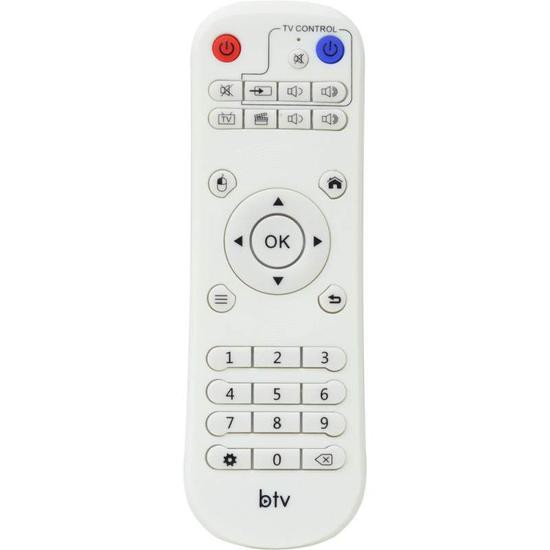 Controle compativel para TV box BTV B8 B9 B10 B11 BX E9 Express Branco