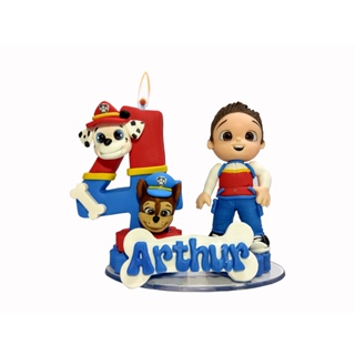 Vela Topo De Bolo Tema Patrulha Canina em Oferta na Shopee