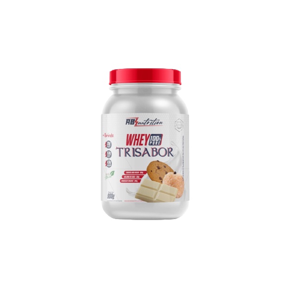 Whey Protein 100% Pure Trisabor Pote 900g.- ABS Nutrition - Suplemento Alimentar