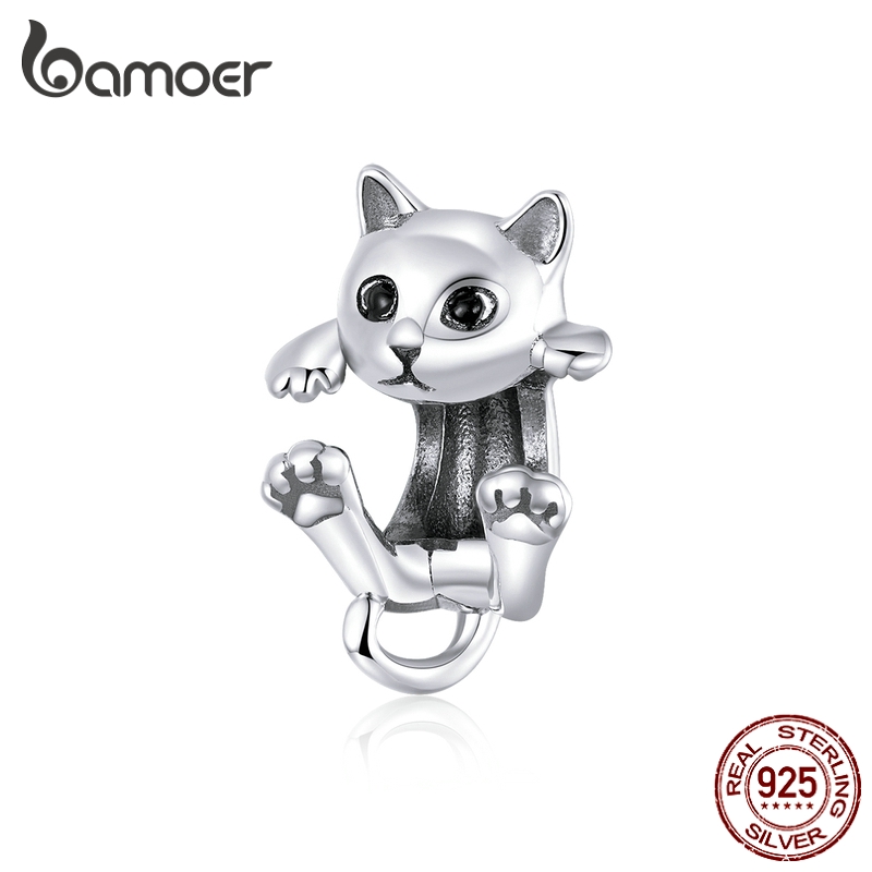 Bamoer Pingente De Prata 925 De Gato Bonito/Faça Você Mesmo em Oferta na Shopee