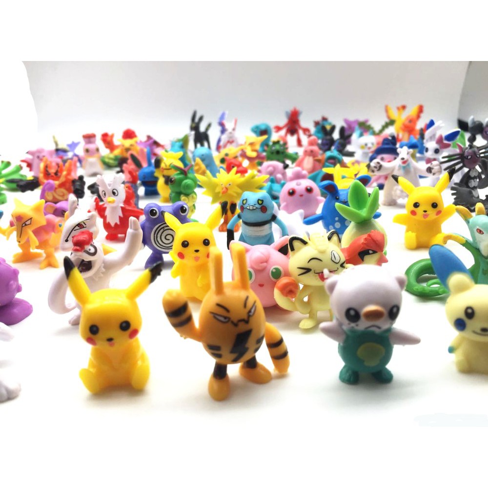 Kit 24 Miniaturas Pokémon Brinquedo Sortidos 3,5cm No Brasil
