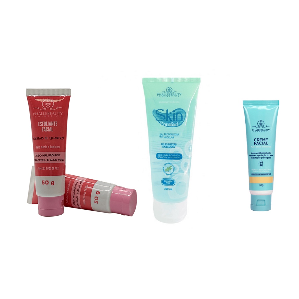 Kit Skin Comfort 3 itens para uma pele mais saudável PhálleBeauty em Oferta na Shopee