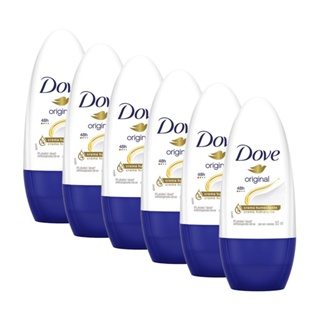 Kit 6 Desodorantes Dove Antitranspirante Roll On Original 50ml em Oferta na Shopee