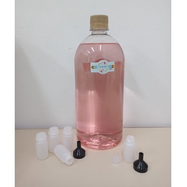 Kit Óleo Unção Rosa de Saron 1 Litro e Flaconete 5ml e Mini Funil