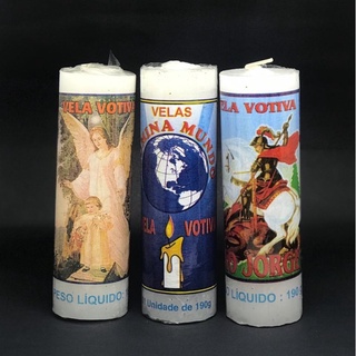 Kit com 20 Velas Votivas 190g(São Jorge, Ilumina Mundo, Anjo da Guarda)