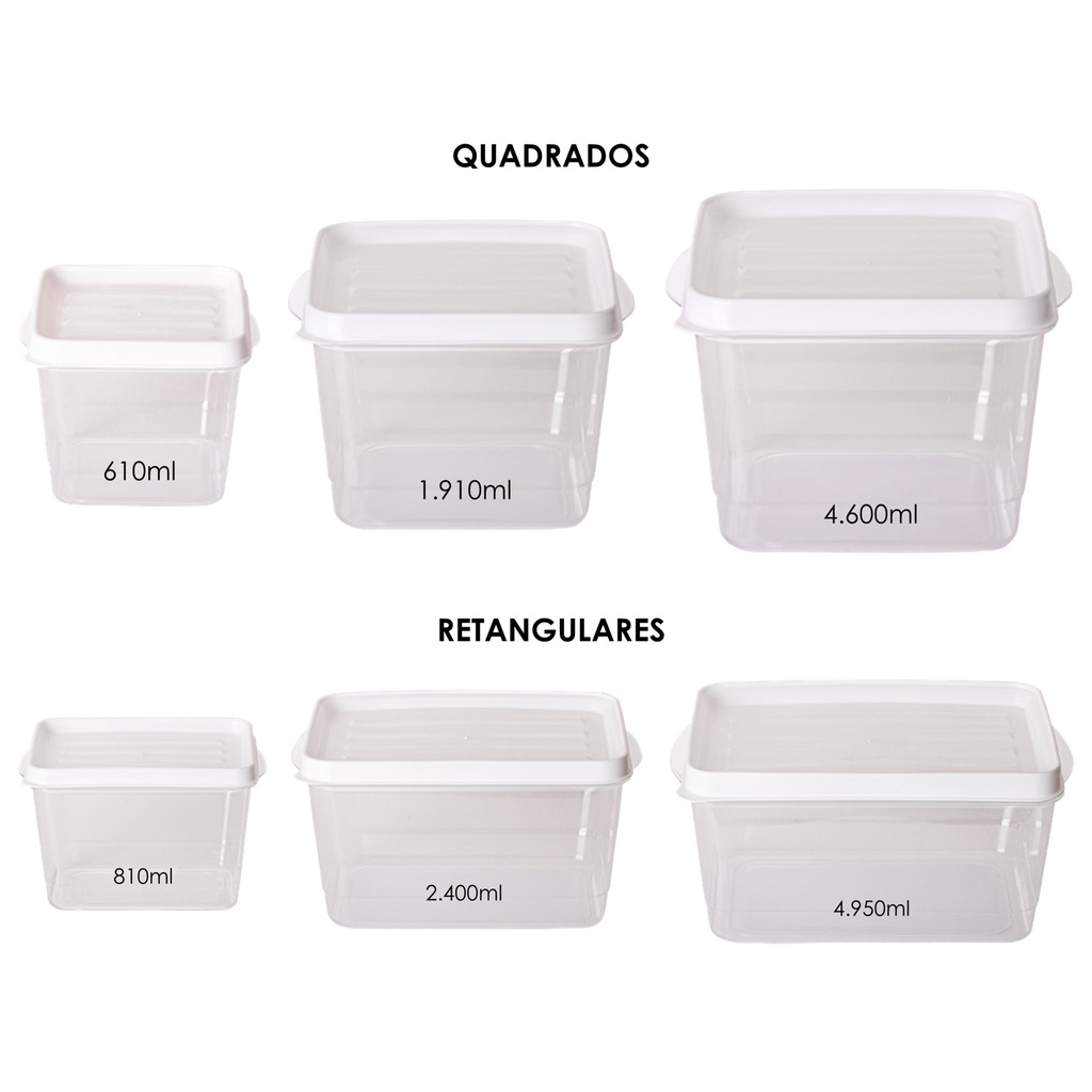 Potes Organizadores Multiuso Chef Pro Paramount Potes Geladeira Despensa Para Alimentos Potes Empilháveis