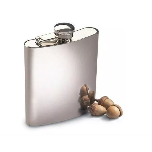Cantil Porta Bebida De Bolso 200ml Inox - Whisky Vodka Rum