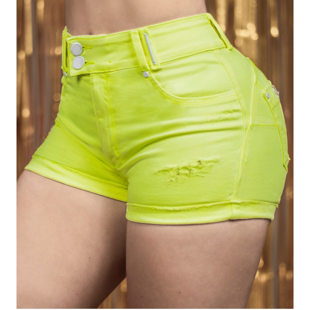 pit bull jeans shorts cintura alta