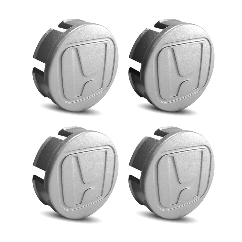 Calotinha Centro De Roda Honda 4 Calotas Tampa Centro Roda Honda Fit City Prata Injetada