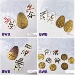 forma bwb ovo de páscoa flork meme tablete 250/350/500g aplique (CHOCO)