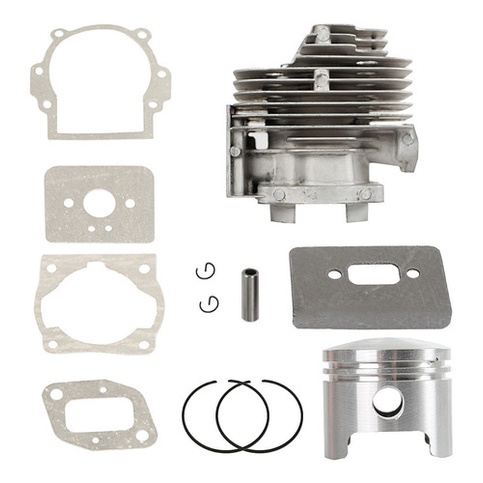 Kit Cilindro Pistão Anéis Juntas P/ Roçadeira Garthen Cg520