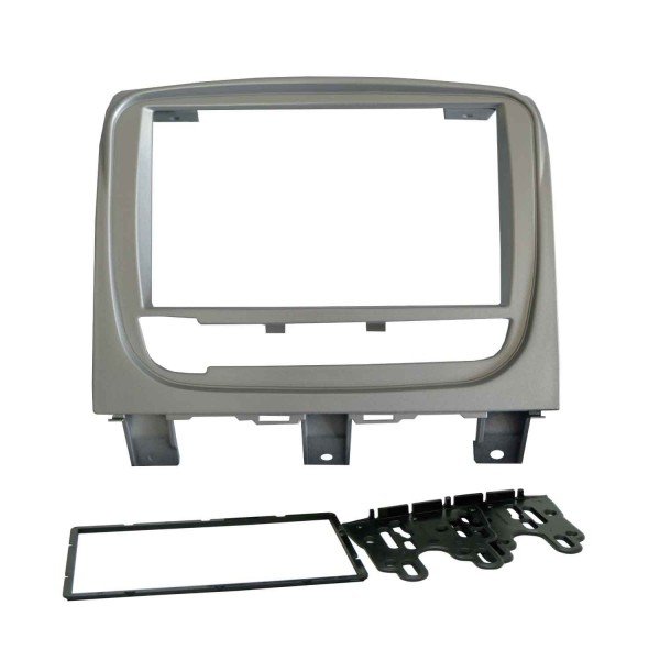 Moldura 2din Fiat Palio Weekend Siena Strada 2013 A 2019 - Prata em Oferta na Shopee