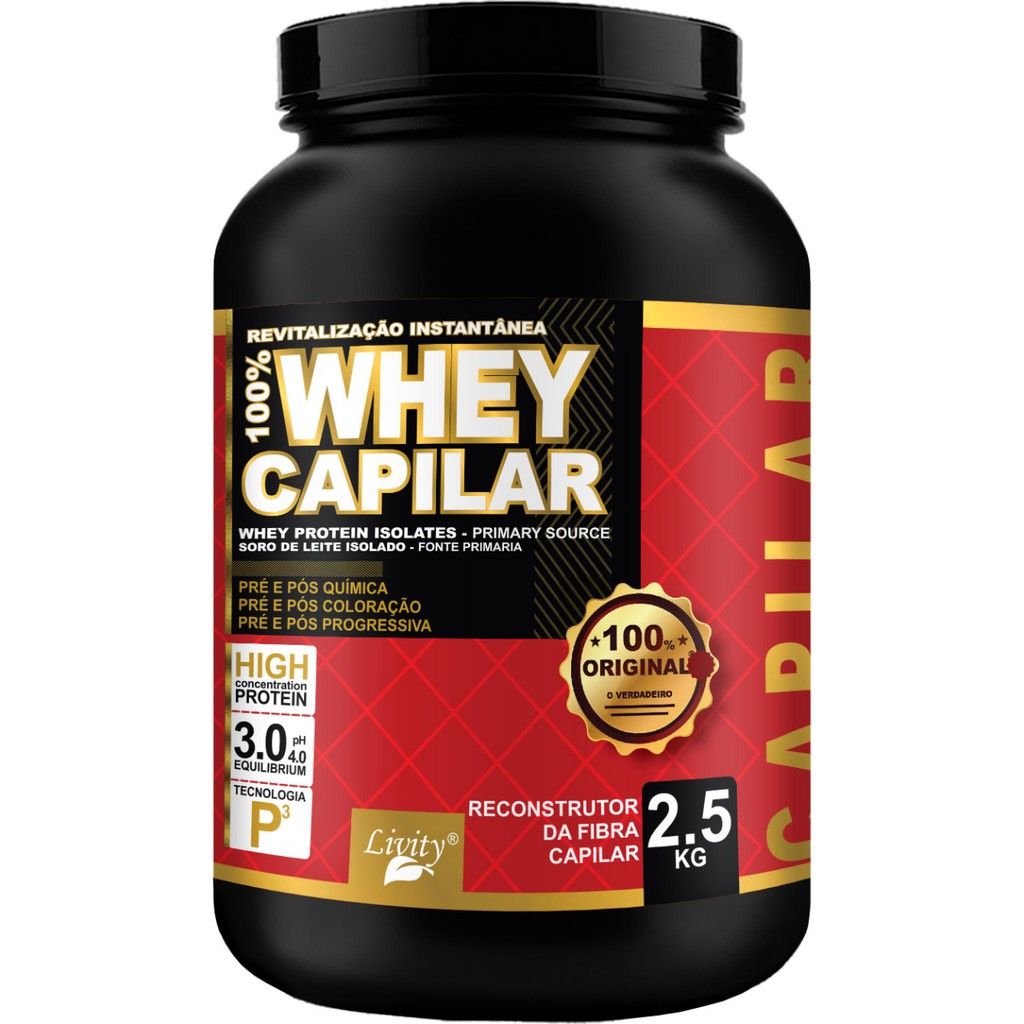 Máscara Whey Protein Capilar Livity 2,5 kg