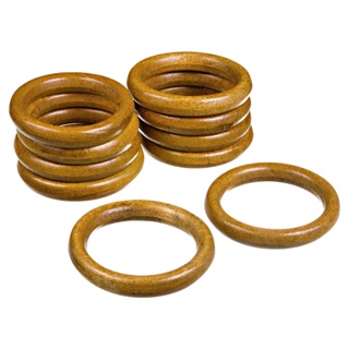 Kit 12x Argola de Madeira Cerejeira Bege 7cm para Guardanapos, Cortinas Artesanato em Geral em Oferta na Shopee