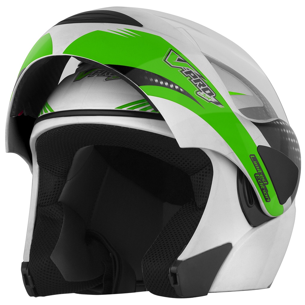 Capacete Moto Robocop Escamoteável Articulado V-pro Jet 2 Carbon Branco Feminino Masculino Pro Tork Super Resistente Alto Impacto Certificação Inmetro com Nota Fiscal Reforçado Seguro Adultos Confortavel Personalizado