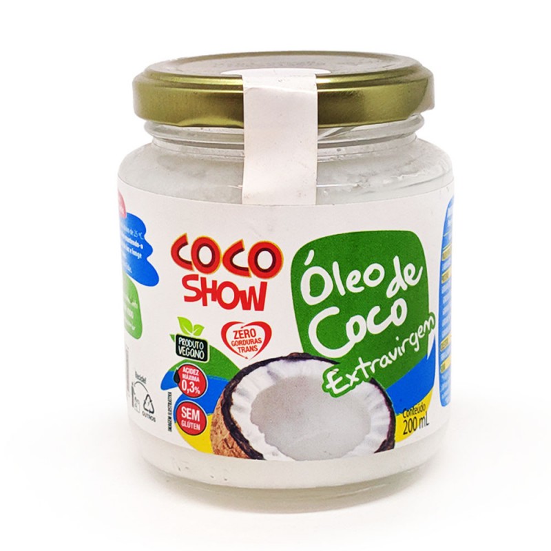Óleo de Coco Extra Virgem 200ml Coco Show - Copra em Oferta na Shopee