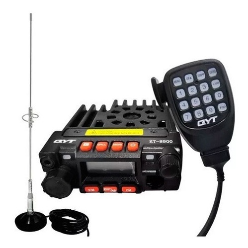 Rádio Qyt Kt 8900 Dual Band Vhf Uhf 25w Base Ou Móvel Kit + Antena