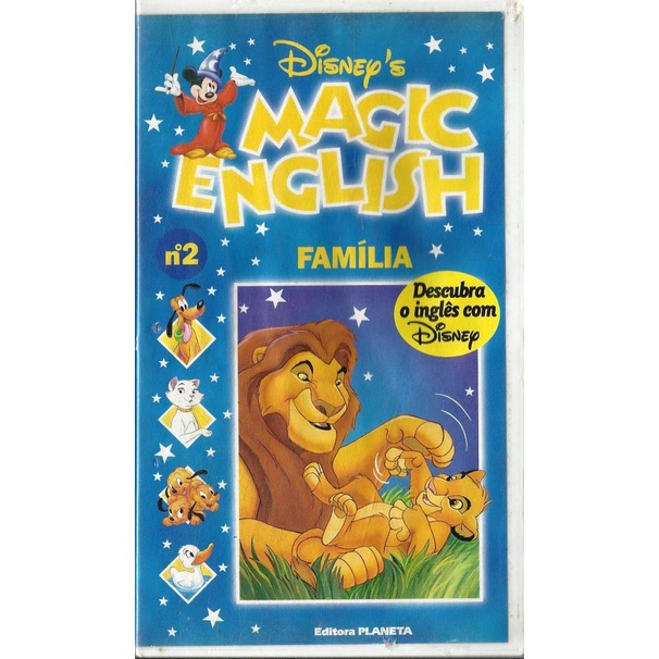 099 Fvc- Fita de VHS Original- Didático 1996- Disney Magic English Nº. 02- Família- Vídeo