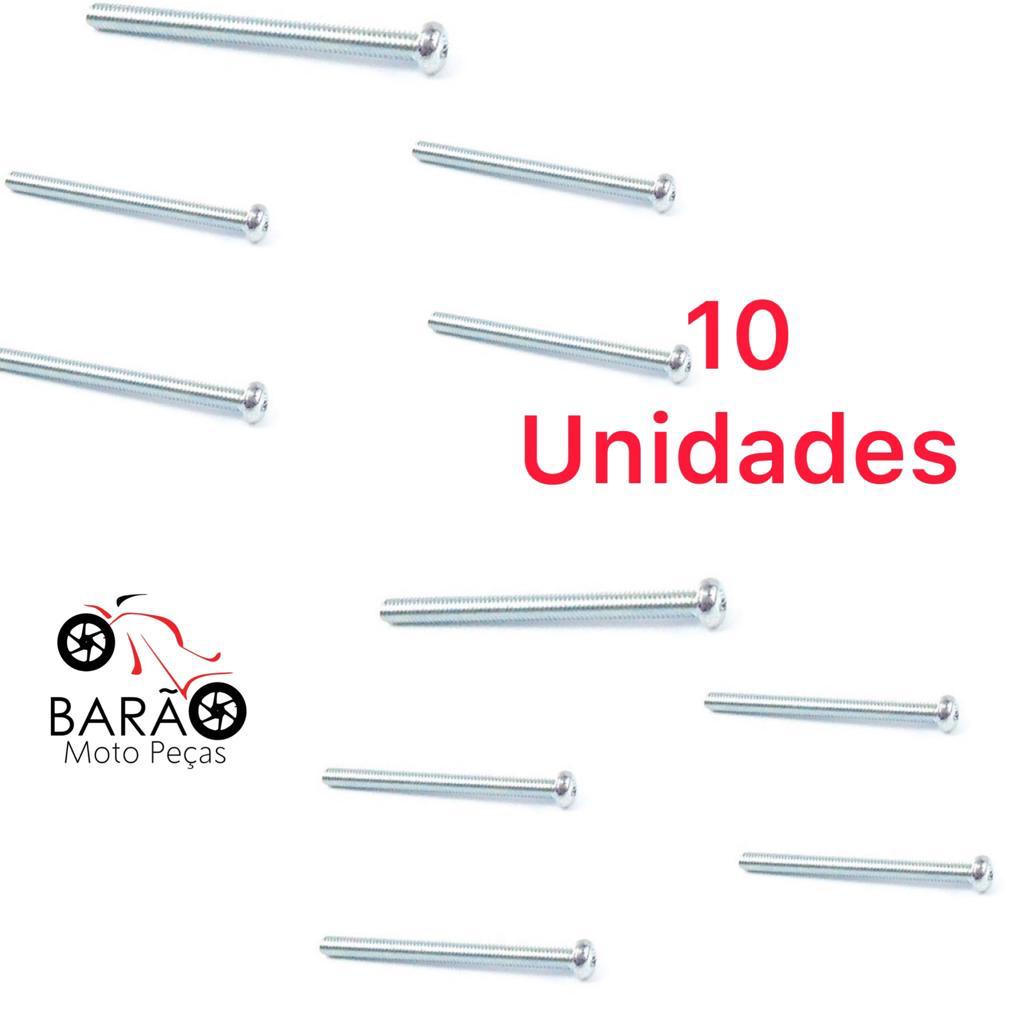 10 Un Parafuso 4x50 Lente Lanterna Traseira Cg 83 Ml Turuna