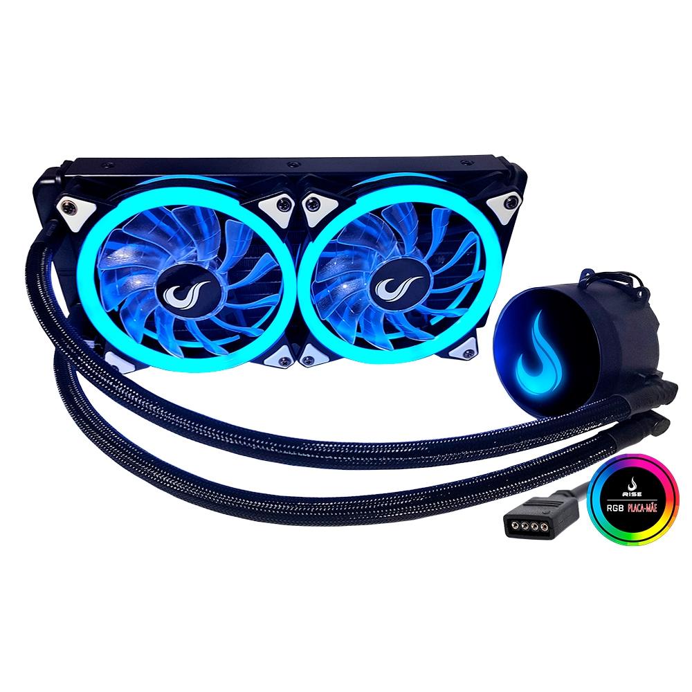 Water Cooler Rise Mode Gamer Black RGB 12v 240mm P/ Intel e Amd