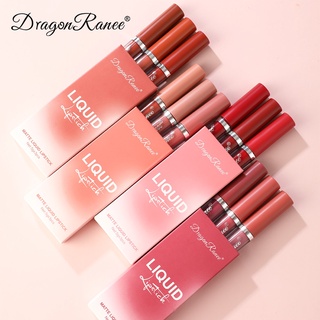 3 Peças De Veludo Fosco/Gloss Labial/Batom Líquido  De Longa Duração