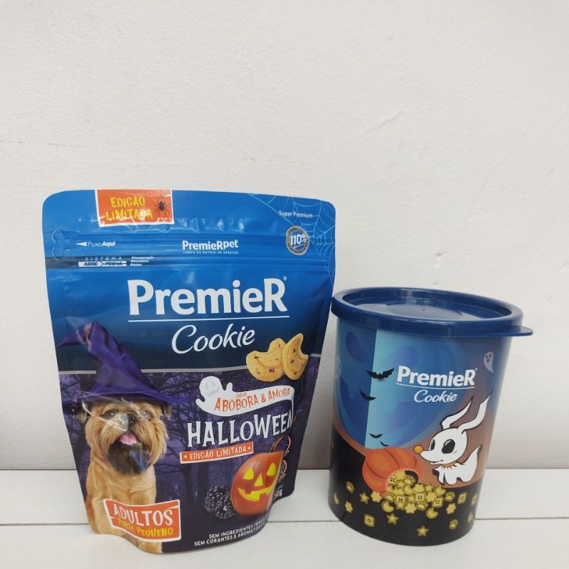 Cookie EDIÇÃO LIMITADA Premier halloween abóbora e amora 250g GRATIS Pote 1,2l