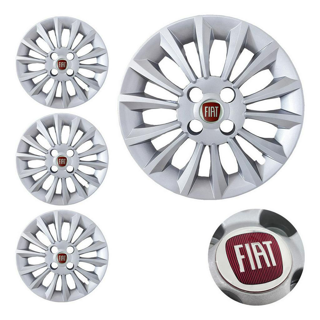 Jogo 4 Calota Aro 13 Fiat Uno Palio Siena Fiorino Mod Fiat Linea