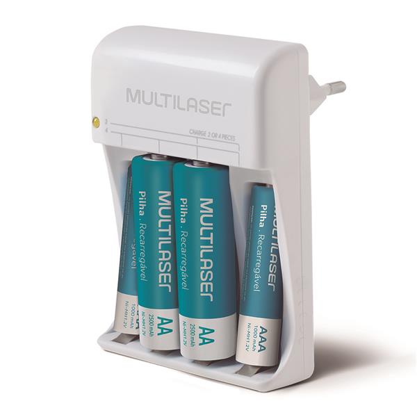 Carregador de Pilhas Multilaser 2 X Aa+ 2 X Aaa em Oferta na Shopee